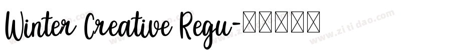 Winter Creative Regu字体转换